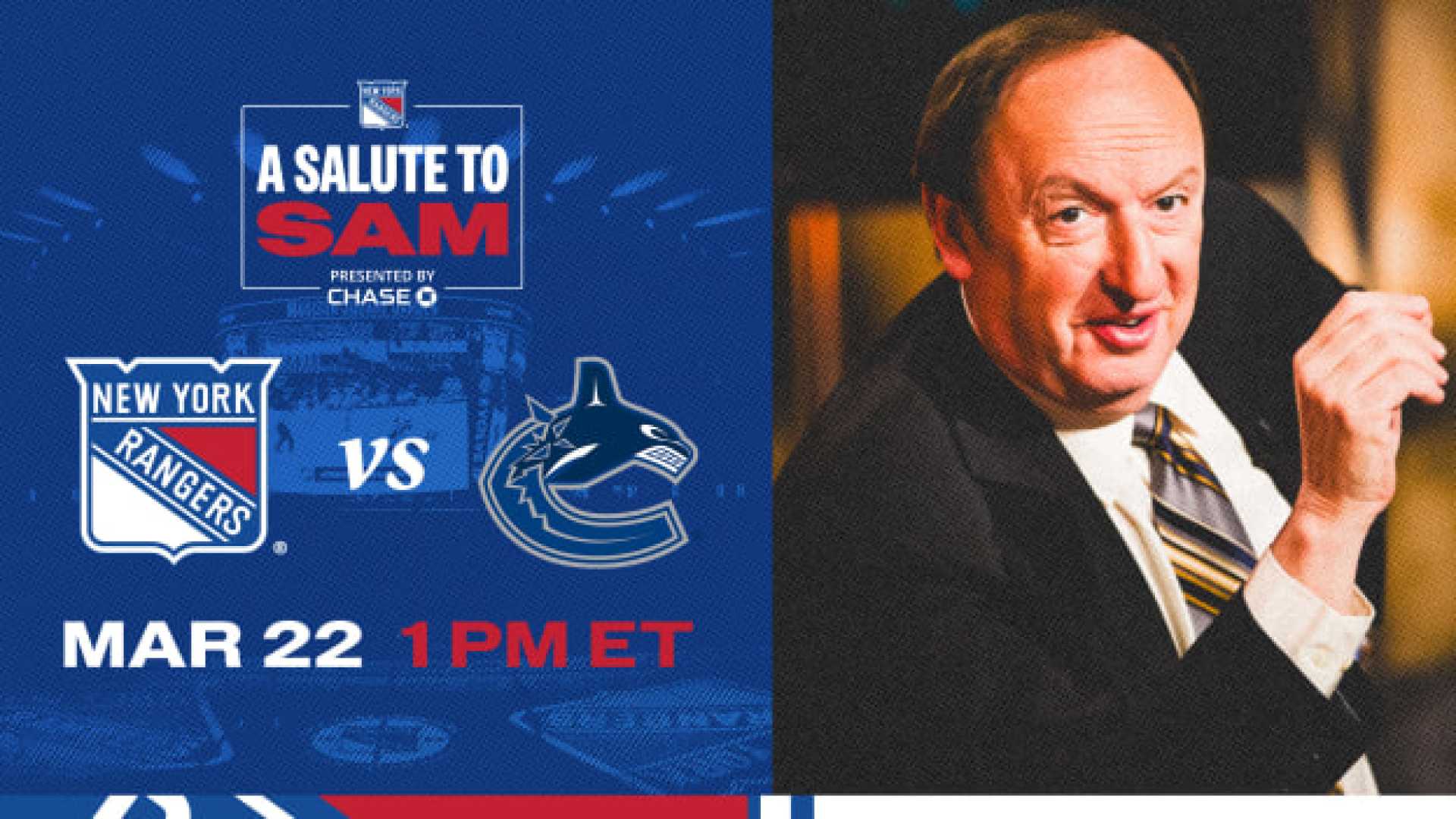 New York Rangers Honoring Sam Rosen