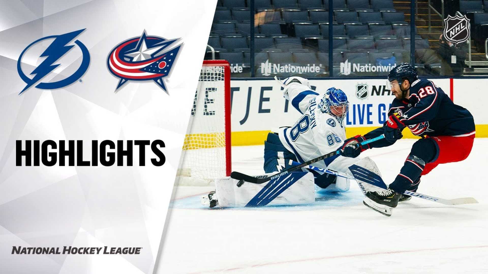 Nhl Blue Jackets Lightning Game Highlights