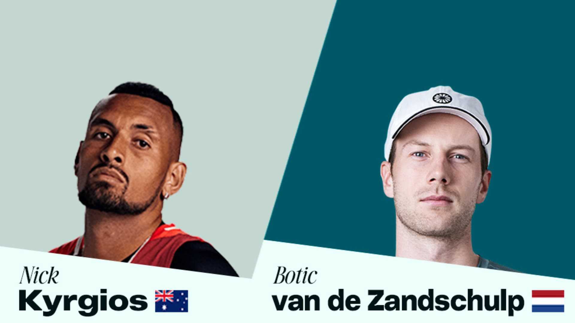 Nick Kyrgios Vs Botic Van De Zandschulp Tennis Match