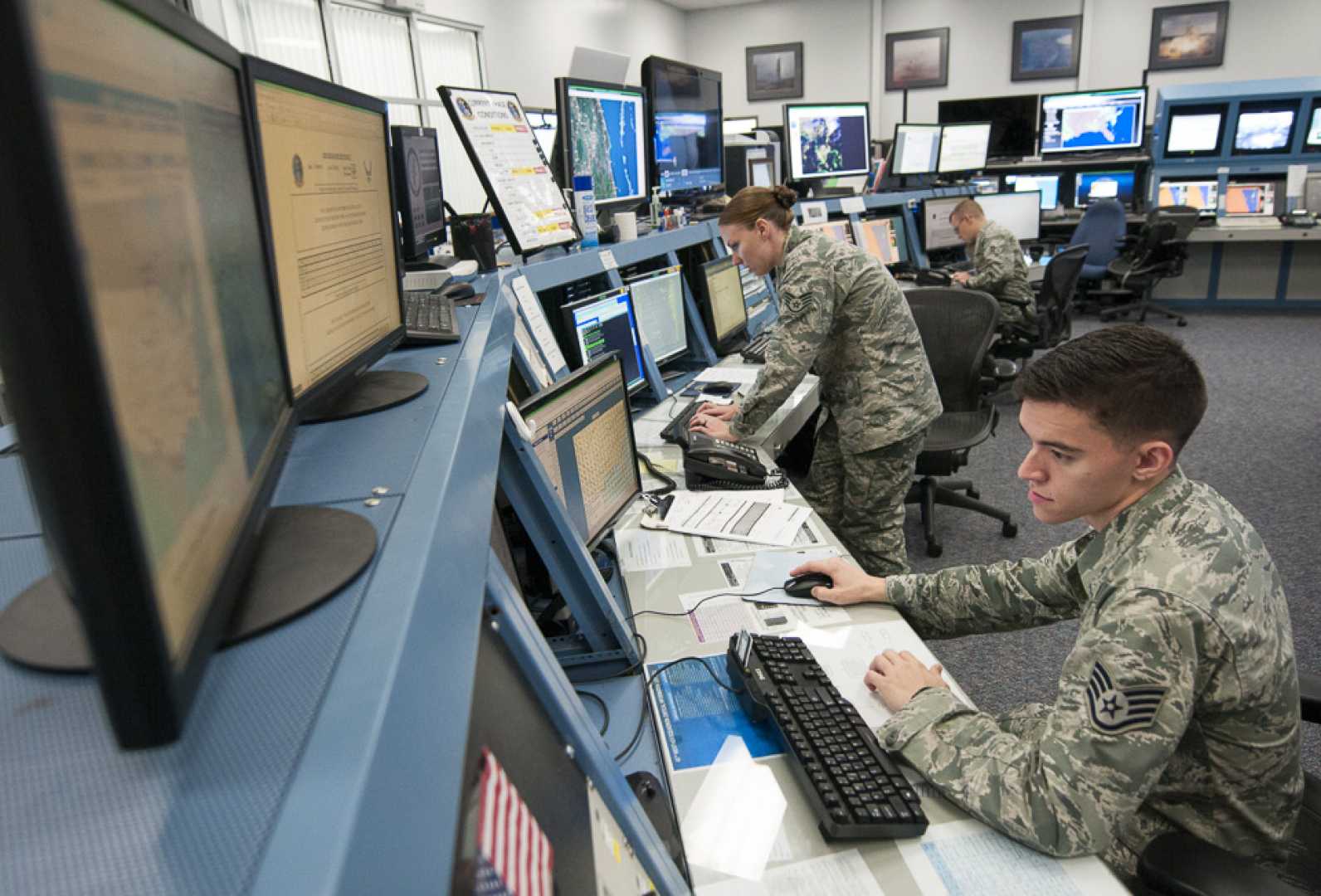 Noaa Weather Station, Meteorologists At Work