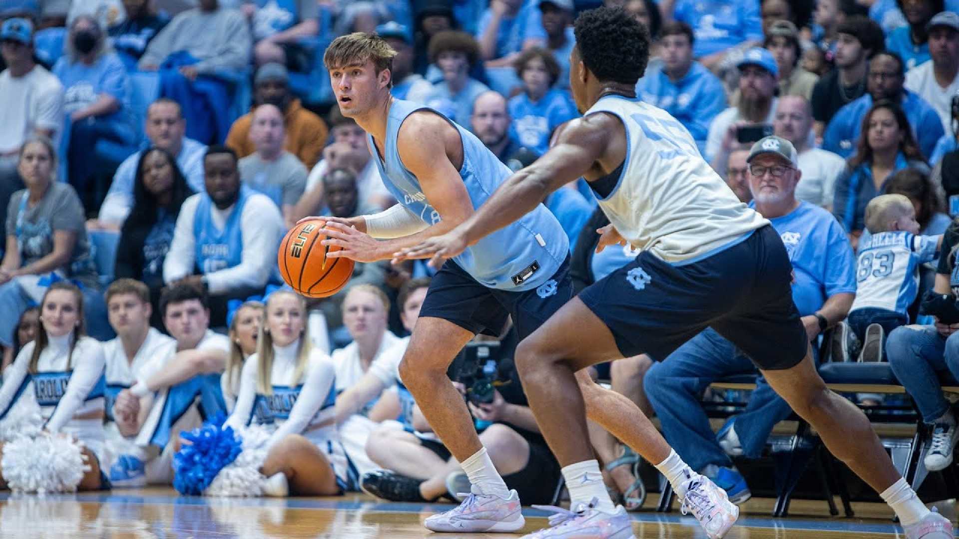 North Carolina Tar Heels Basketball Action