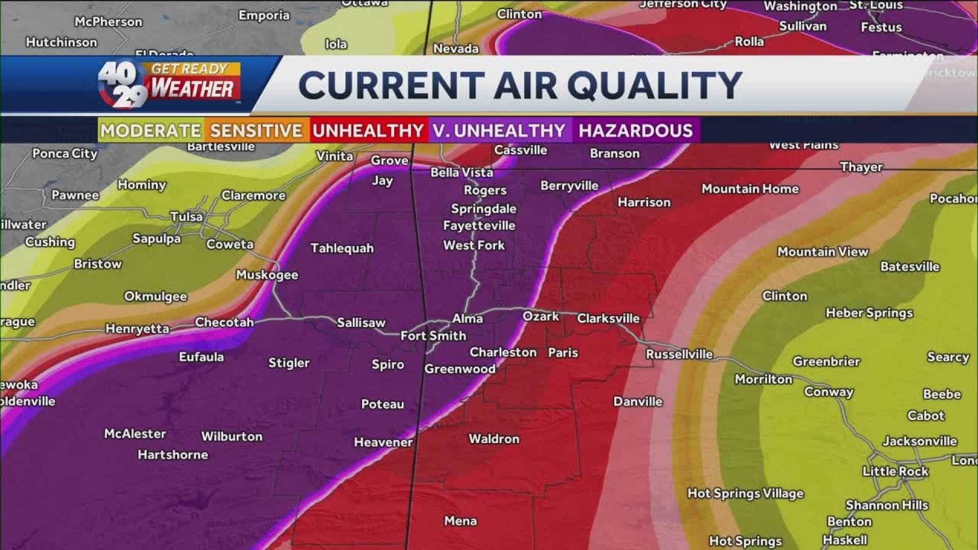 Northwest Arkansas Unhealthy Air Quality News