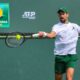 Novak Djokovic Practicing At Bnp Paribas Open