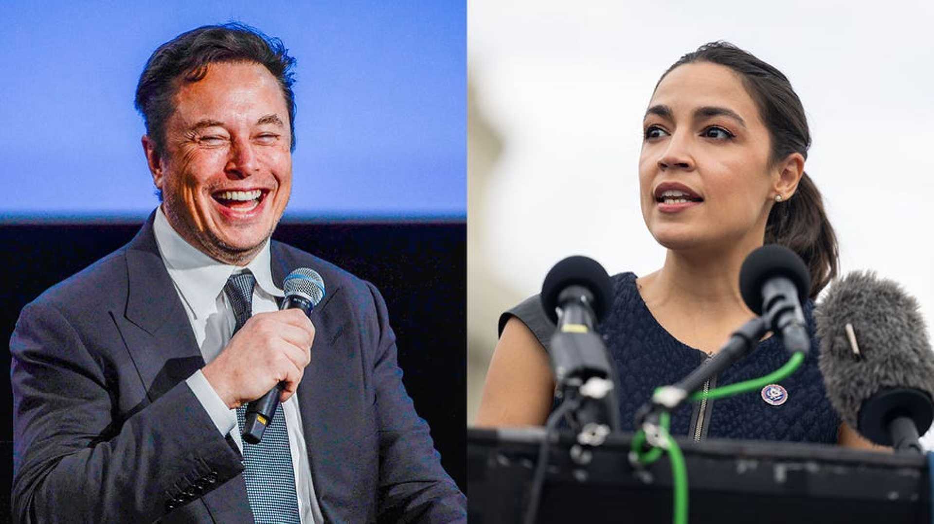 Ocasio Cortez Musk Social Security Feud