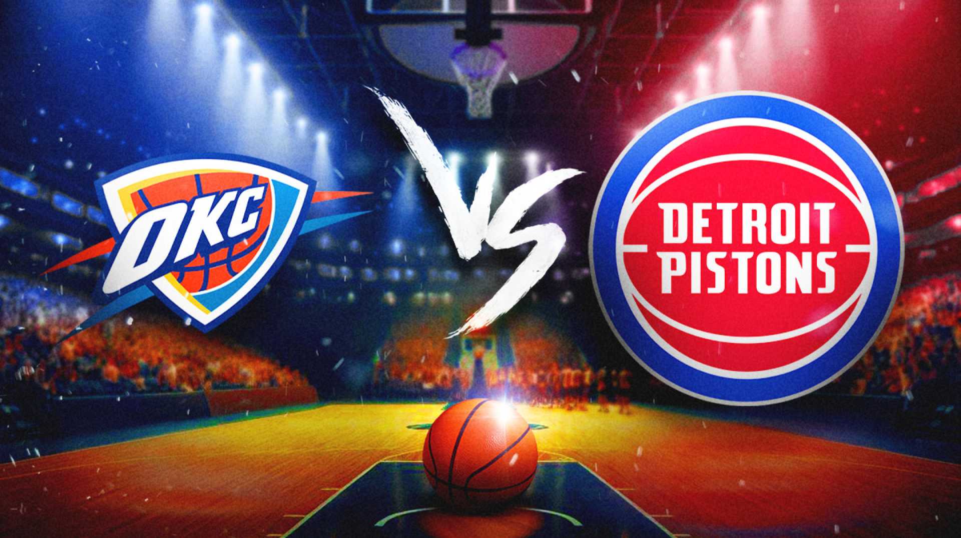 Okc Thunder Vs Detroit Pistons Basketball Game