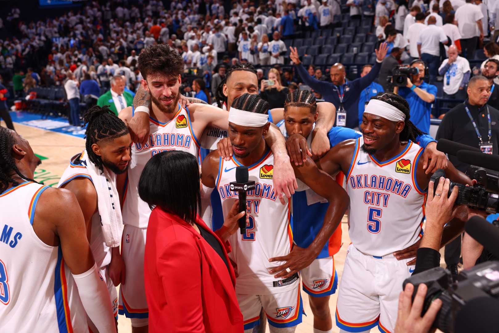 Oklahoma City Thunder Basketball Team Celebration