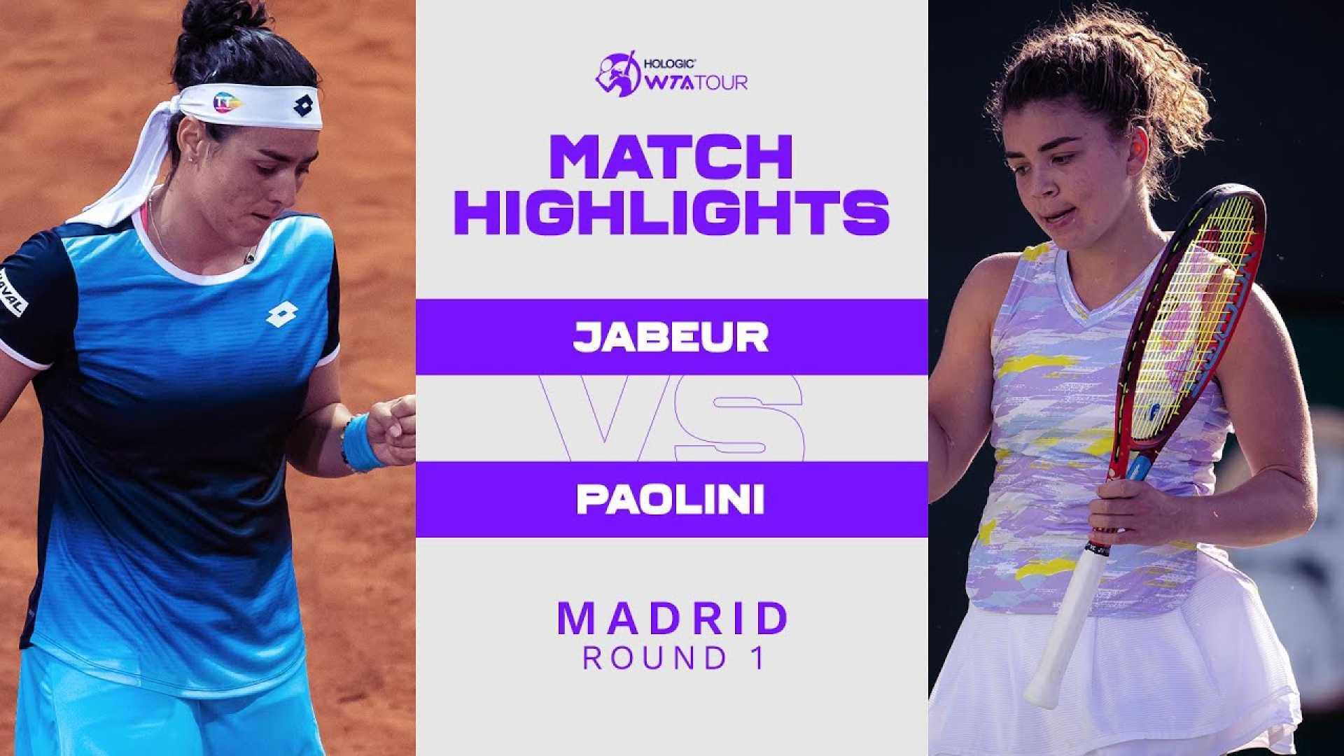 Ons Jabeur Jasmine Paolini Tennis Match