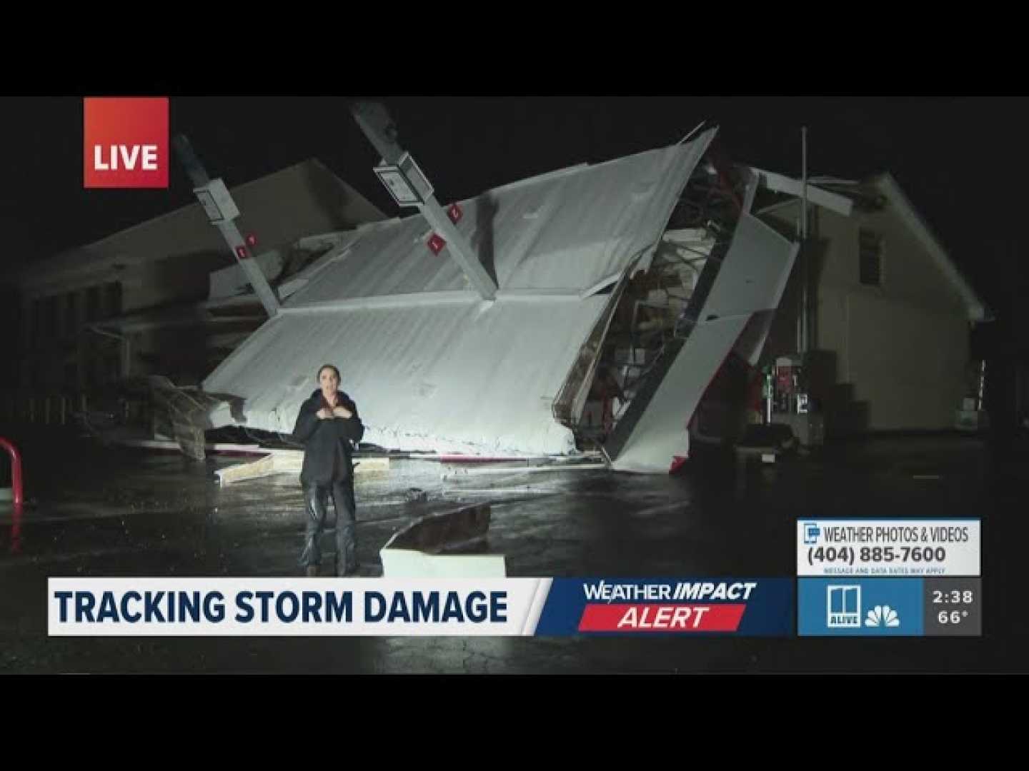 Paulding County Georgia Storm Damage Gas Station