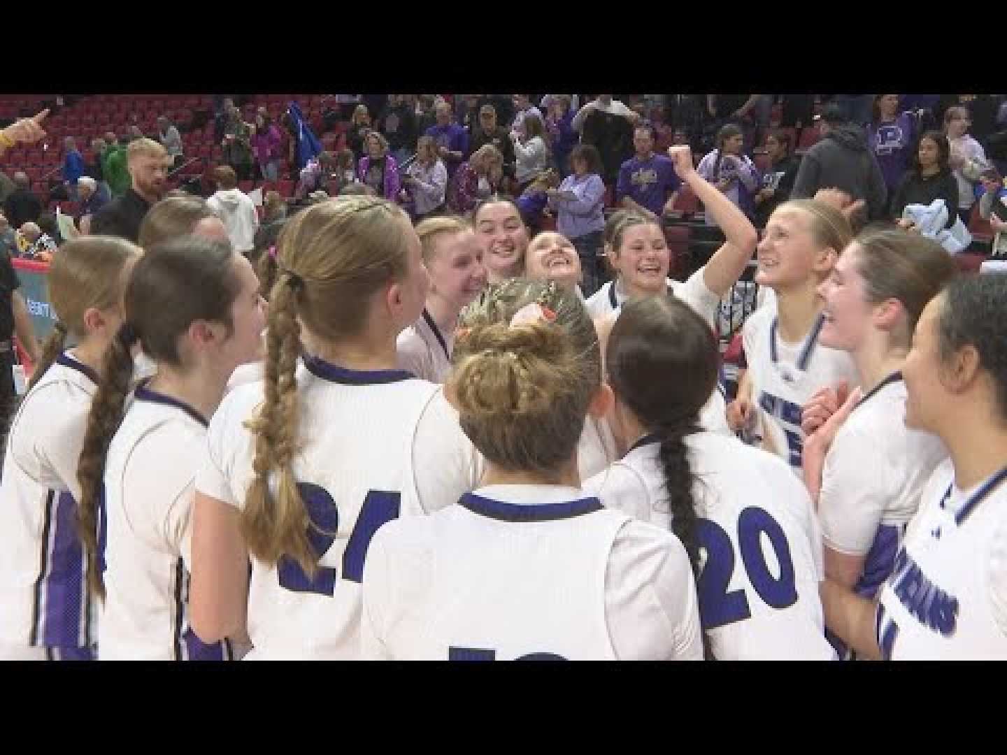 Pecatonica Girls Basketball Team Celebration