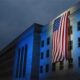 Pentagon Building With American Flag