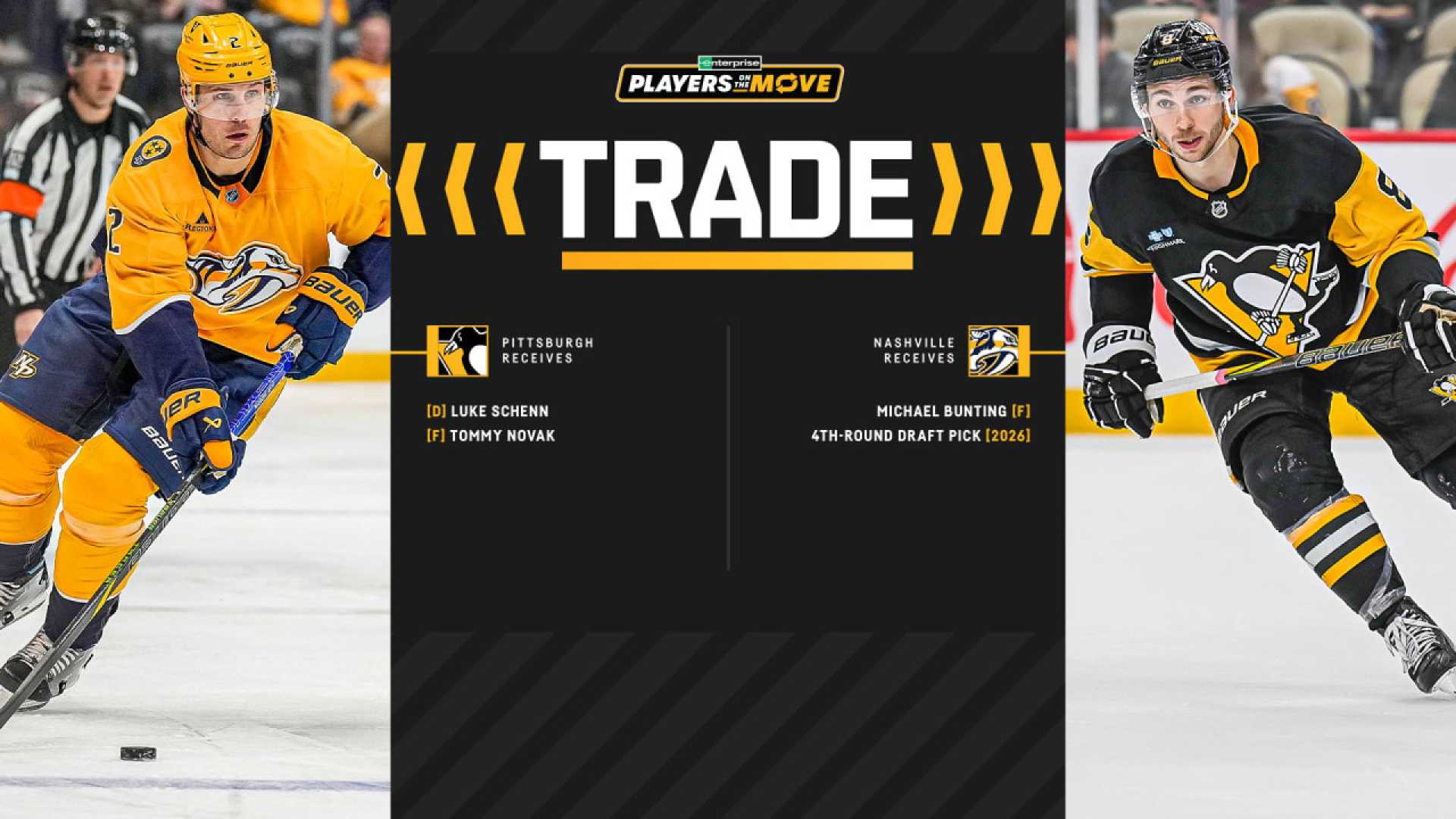 Pittsburgh Penguins Trade Michael Bunting Luke Schenn