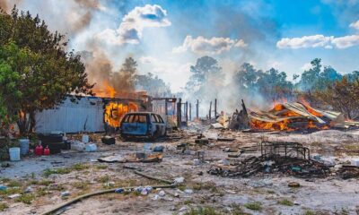 Polk County Wildfires Smoke And Firefighters