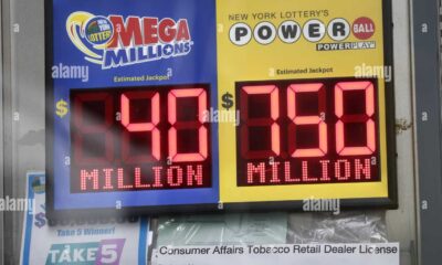 Powerball Lottery Tickets And Jackpot Sign