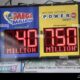 Powerball Lottery Tickets And Jackpot Sign