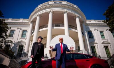 President Trump Tesla Model S White House