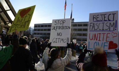 Protesters Chanting At Political Event