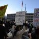 Protesters Chanting At Political Event