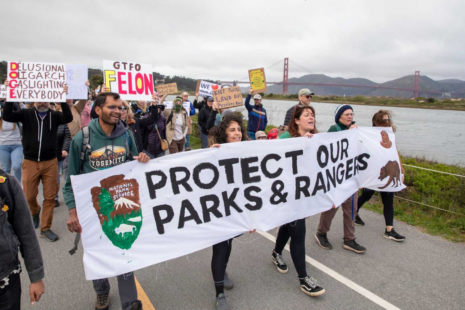 Protesters National Parks Signs