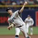 Rays Pitcher Mcclanahan In Action Against Red Sox