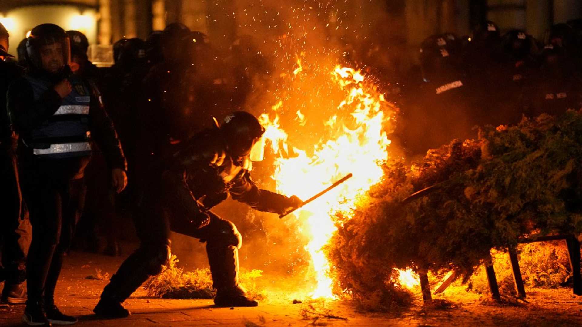 Romania Protests Bucharest Election Călin Georgescu