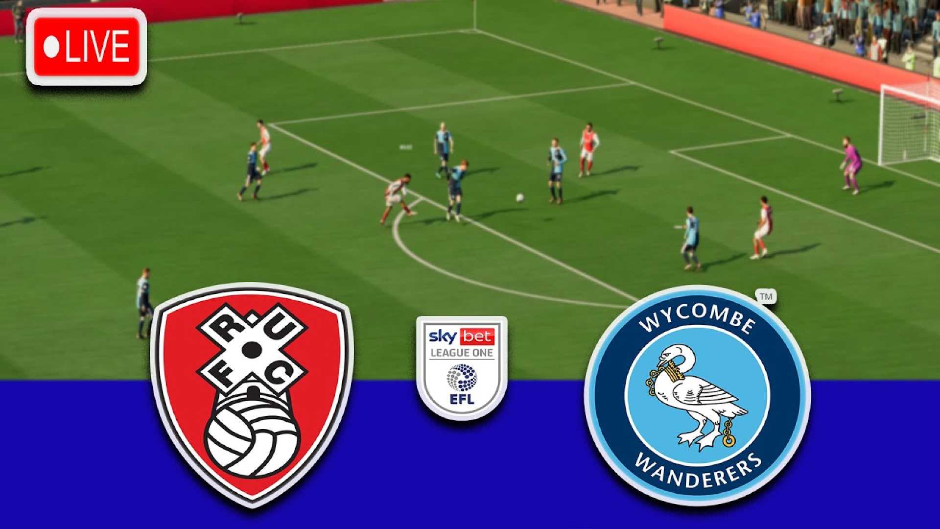 Rotherham United Vs Wycombe Wanderers Football Match