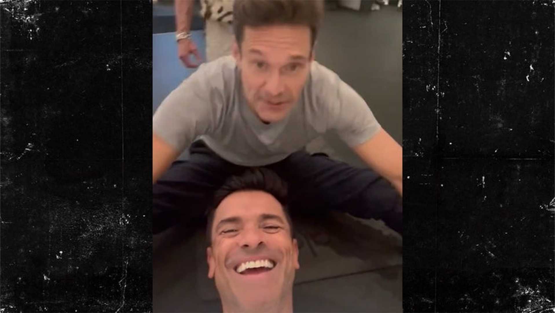 Ryan Seacrest Mark Consuelos Gym Workout