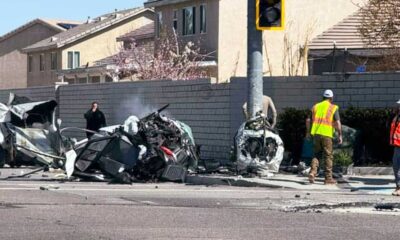 San Bernardino County Sheriff Deputy Crash Scene