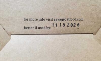 Savage Cat Food Recall Packaging