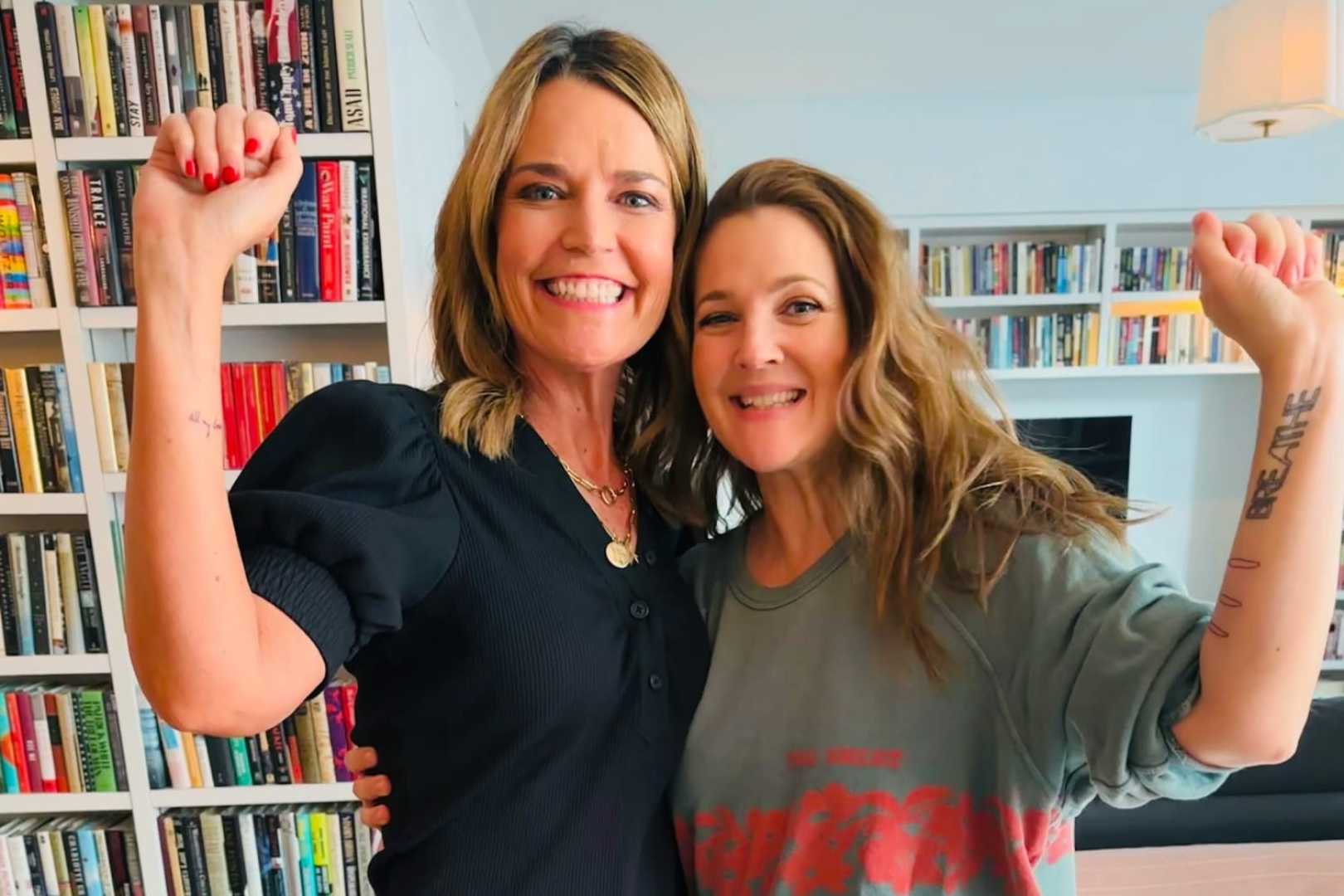 Savannah Guthrie Drew Barrymore Tattoos Together