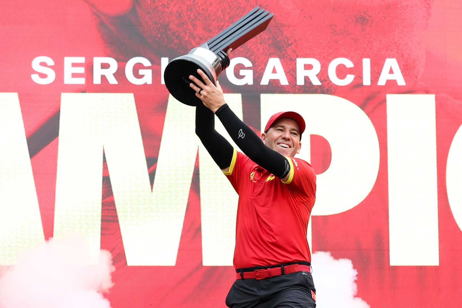 Sergio Garcia Celebrating Win Liv Golf Hong Kong