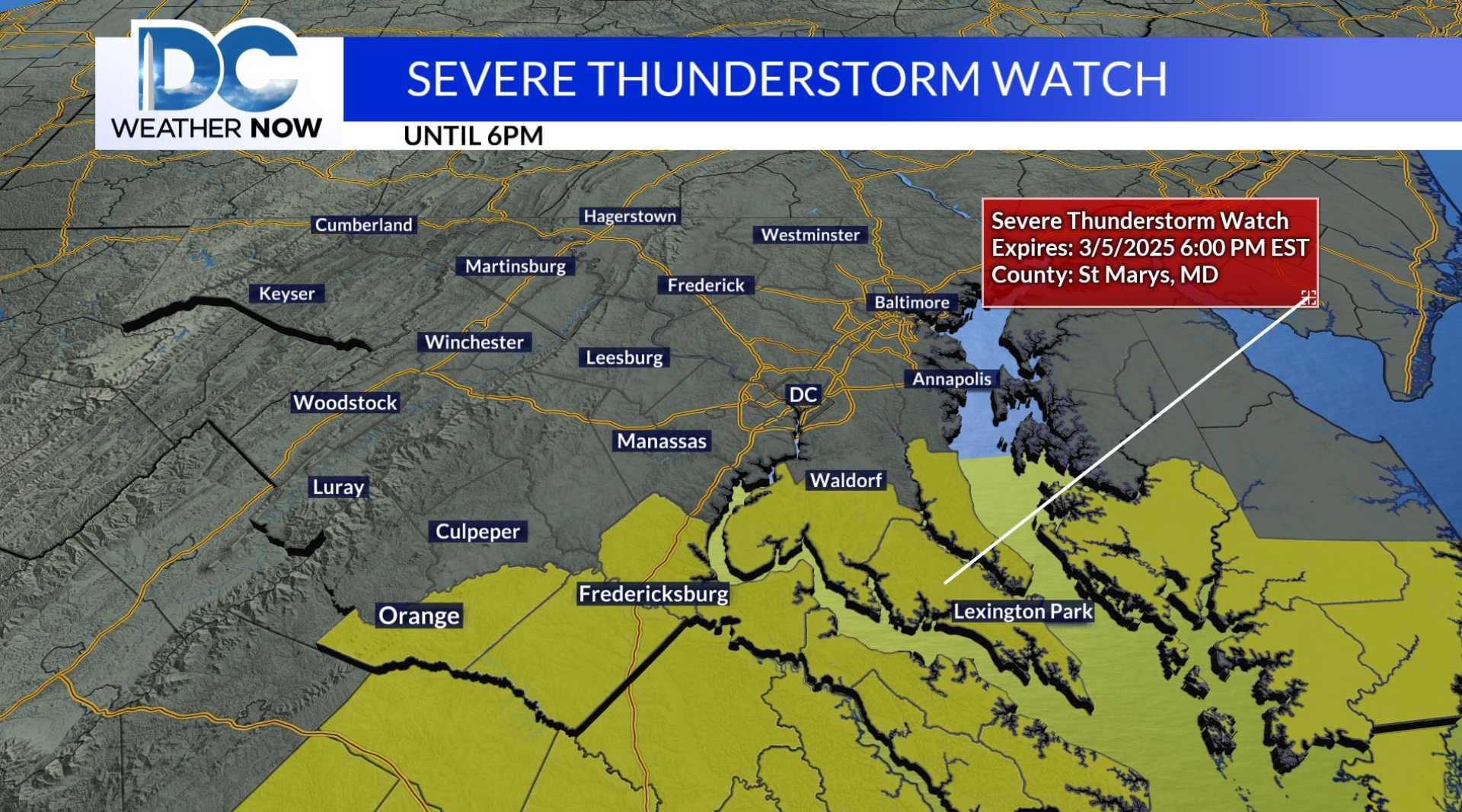 Severe Thunderstorm Warning Cumberland Maryland