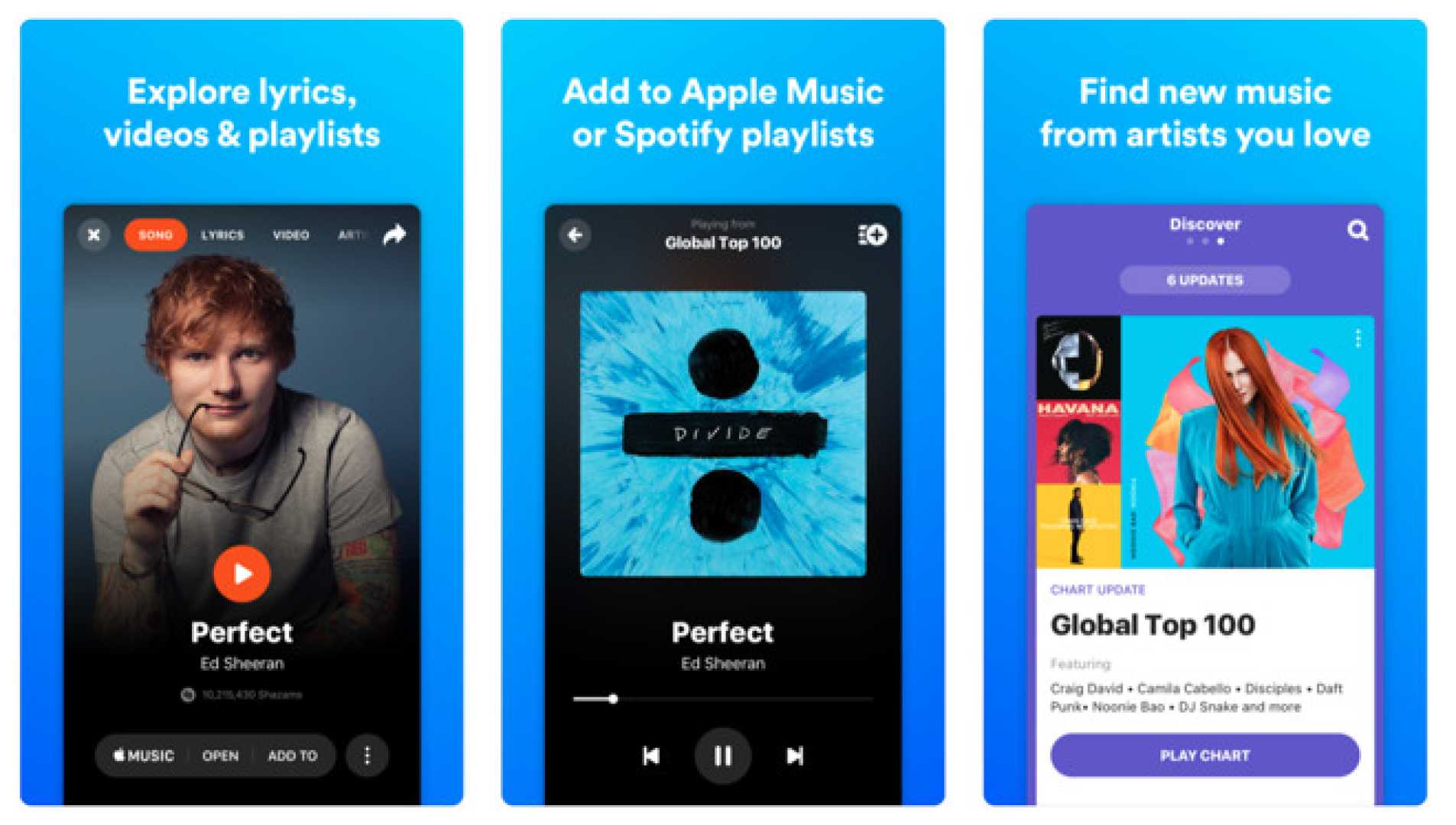 Shazam App Update Features Apple Music Spotify Integration