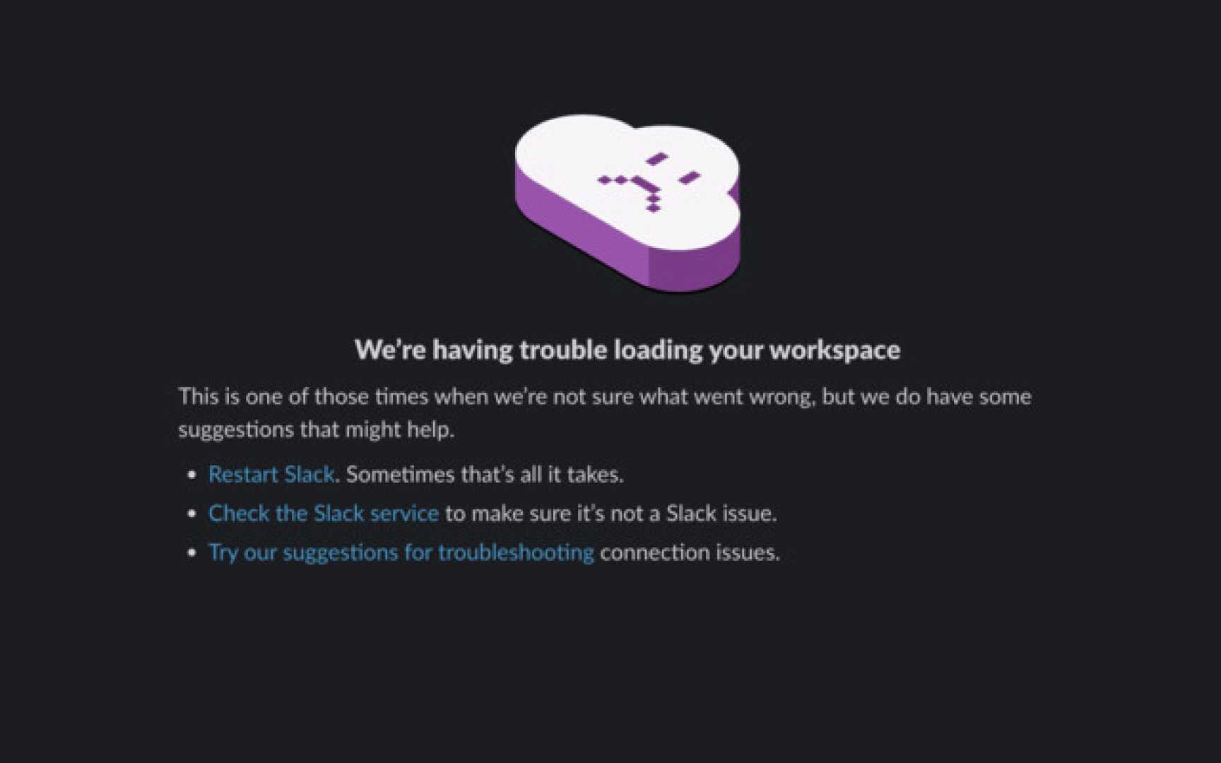 Slack Outage Report Users