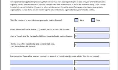 Small Business Administration Loan Application