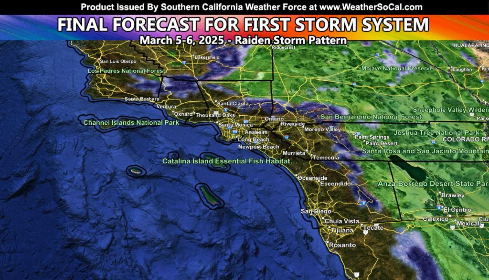 Southern California Rain And Snow Forecast March 2025