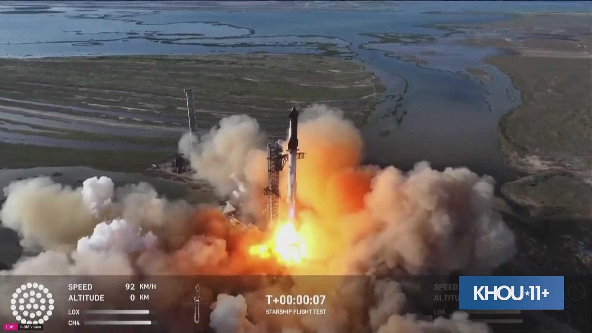 Spacex Starship Rocket Launch South Texas