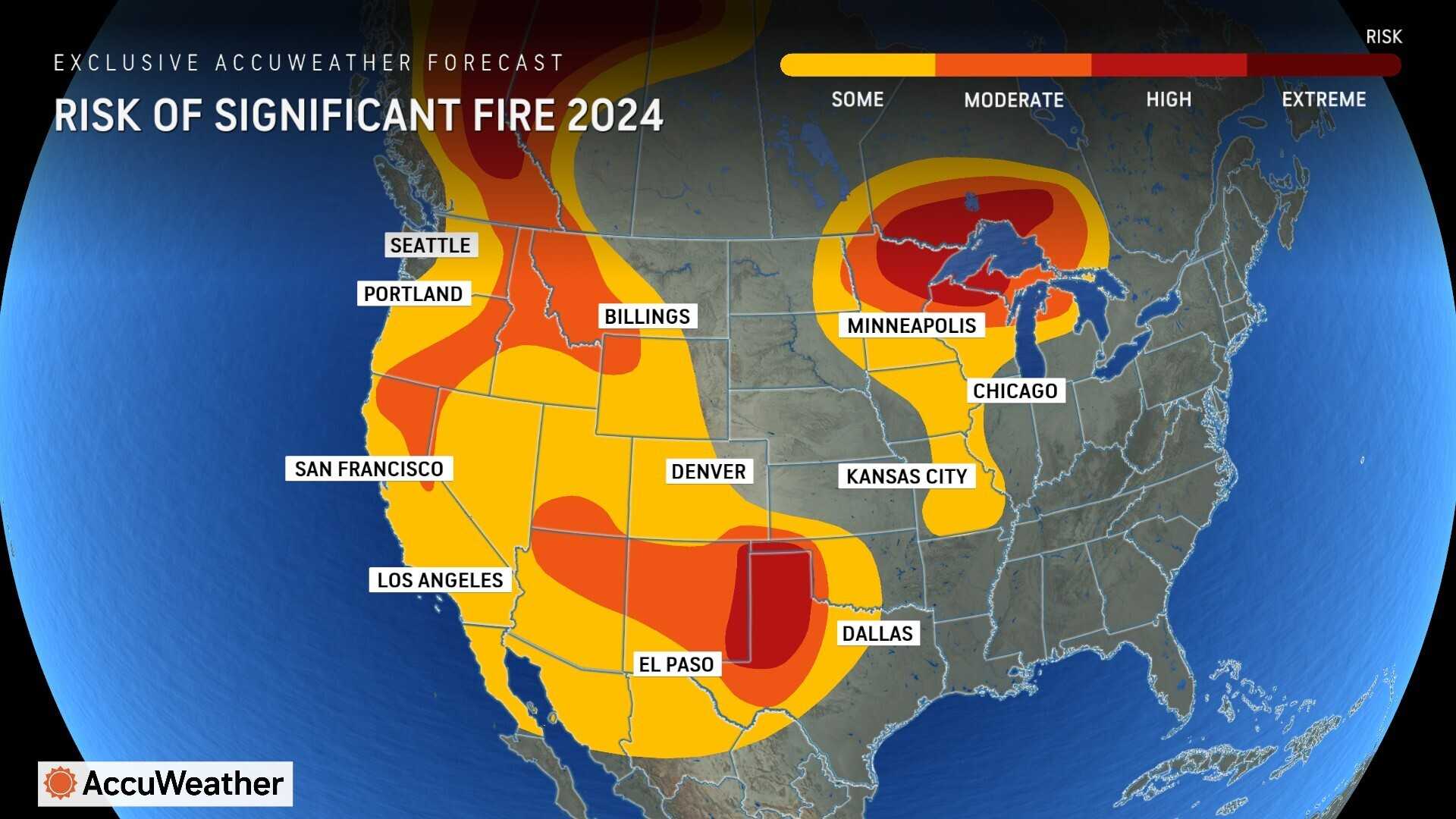 Spring Storm Tornado Fire Risk Map