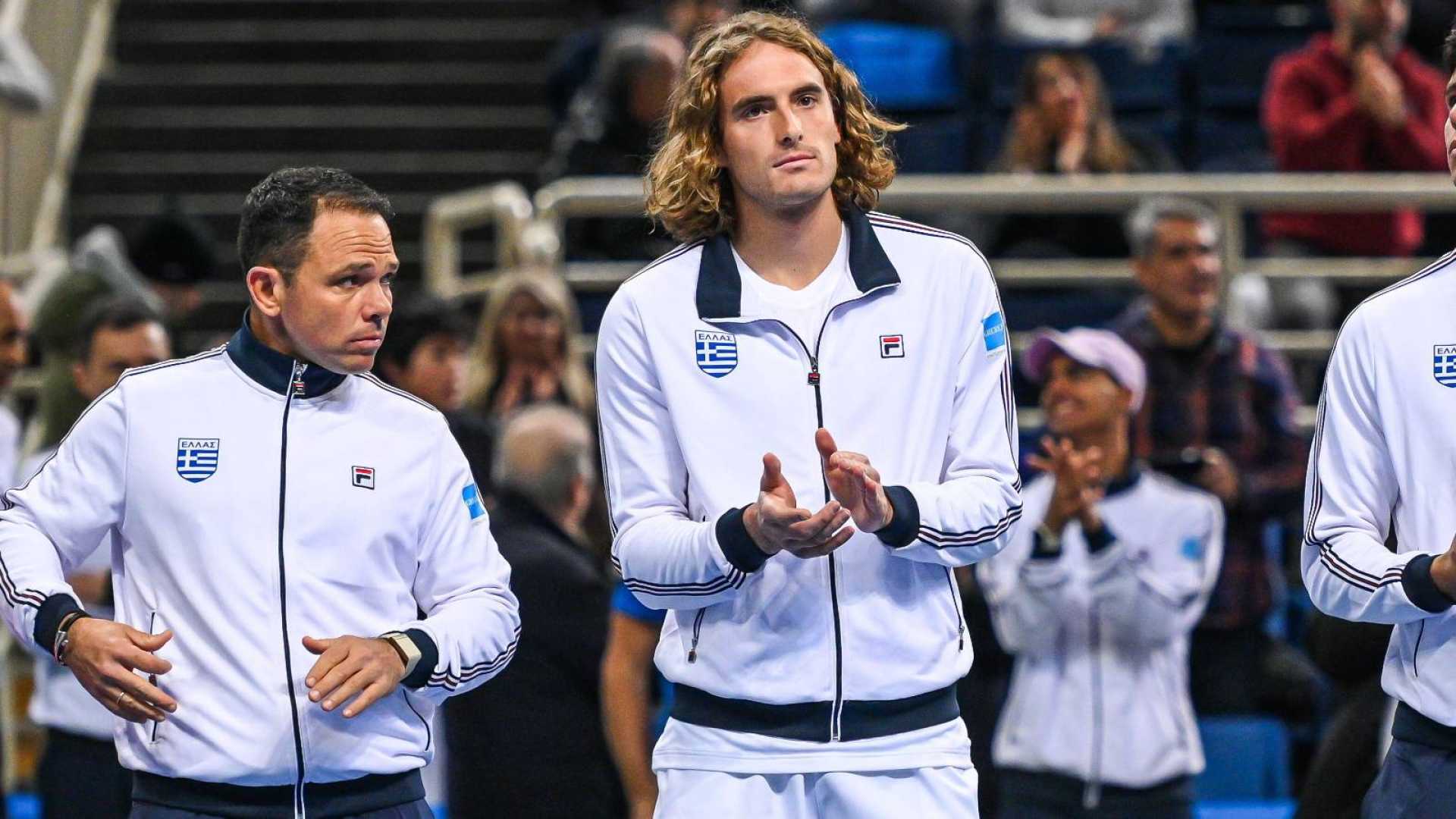 Stefanos Tsitsipas Dimitris Chatzinikolaou Tennis Match