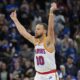 Stephen Curry Celebrates After Scoring 56 Points