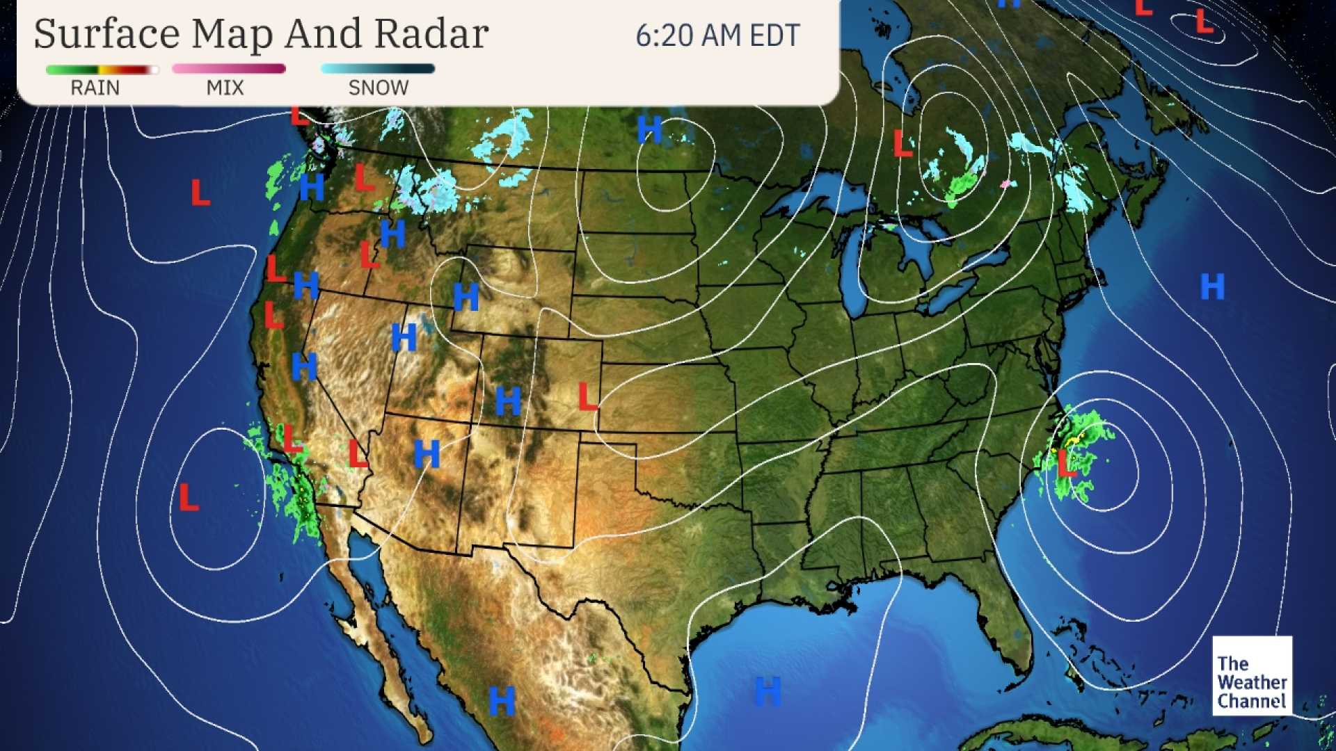 Storm System Weather Forecast Usa