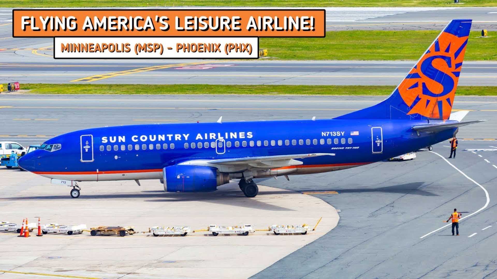 Sun Country Airlines Aircraft At Minneapolis Airport