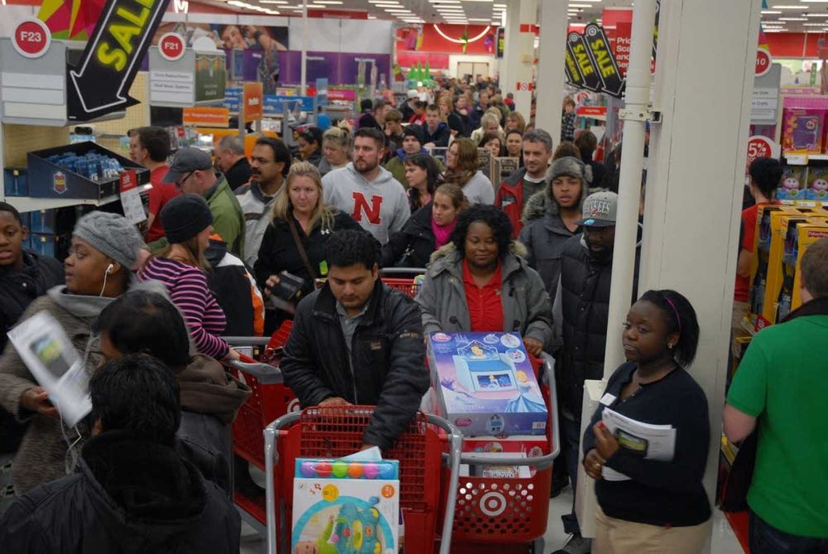 Target Store Shopping During Black Friday