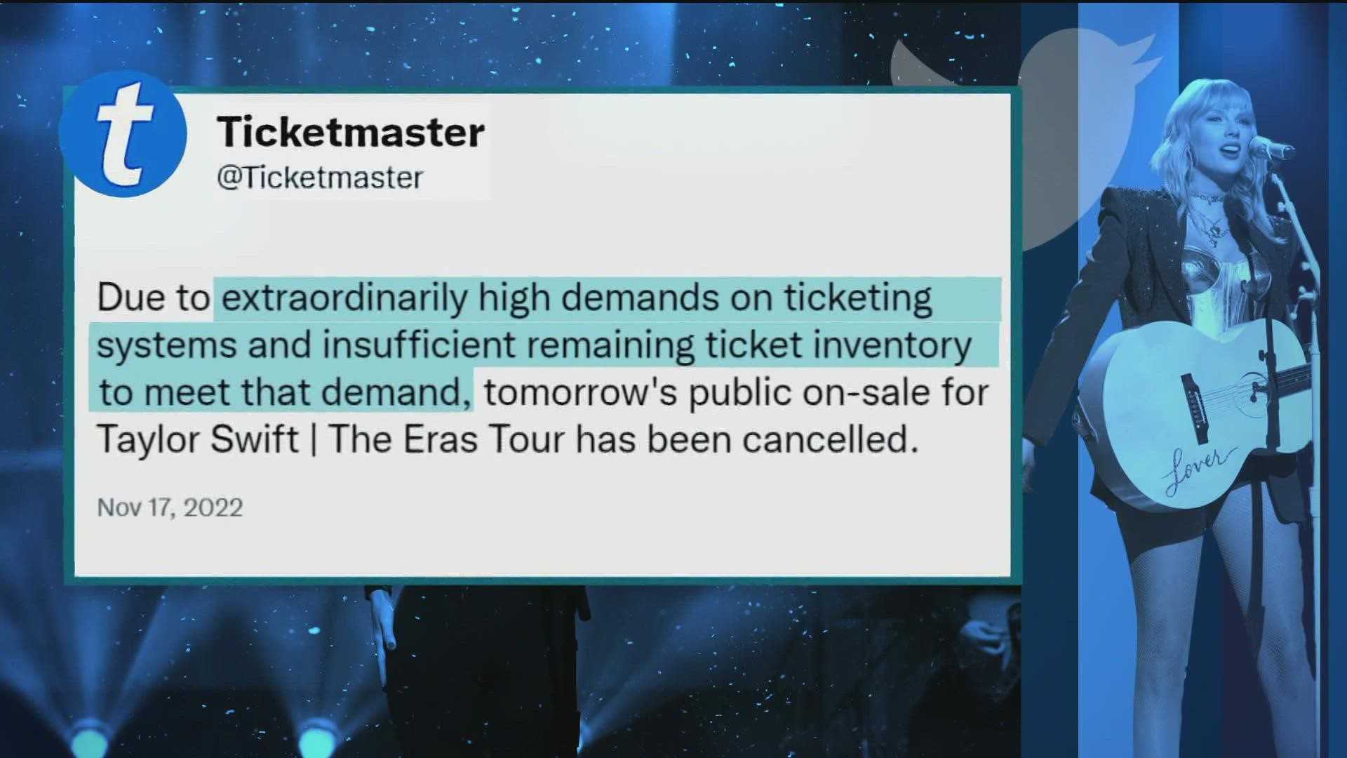 Taylor Swift Ticketmaster Cancellation News