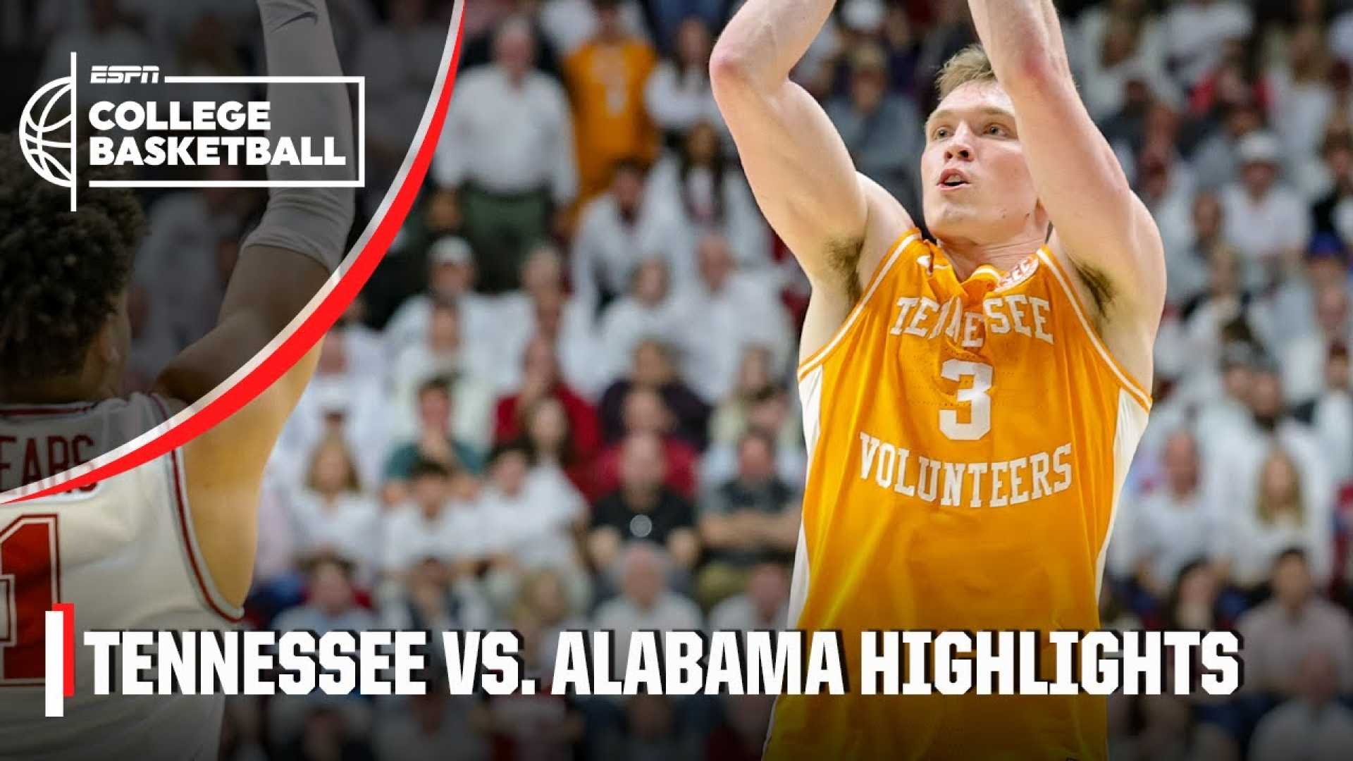 Tennessee Vs Alabama College Basketball Game