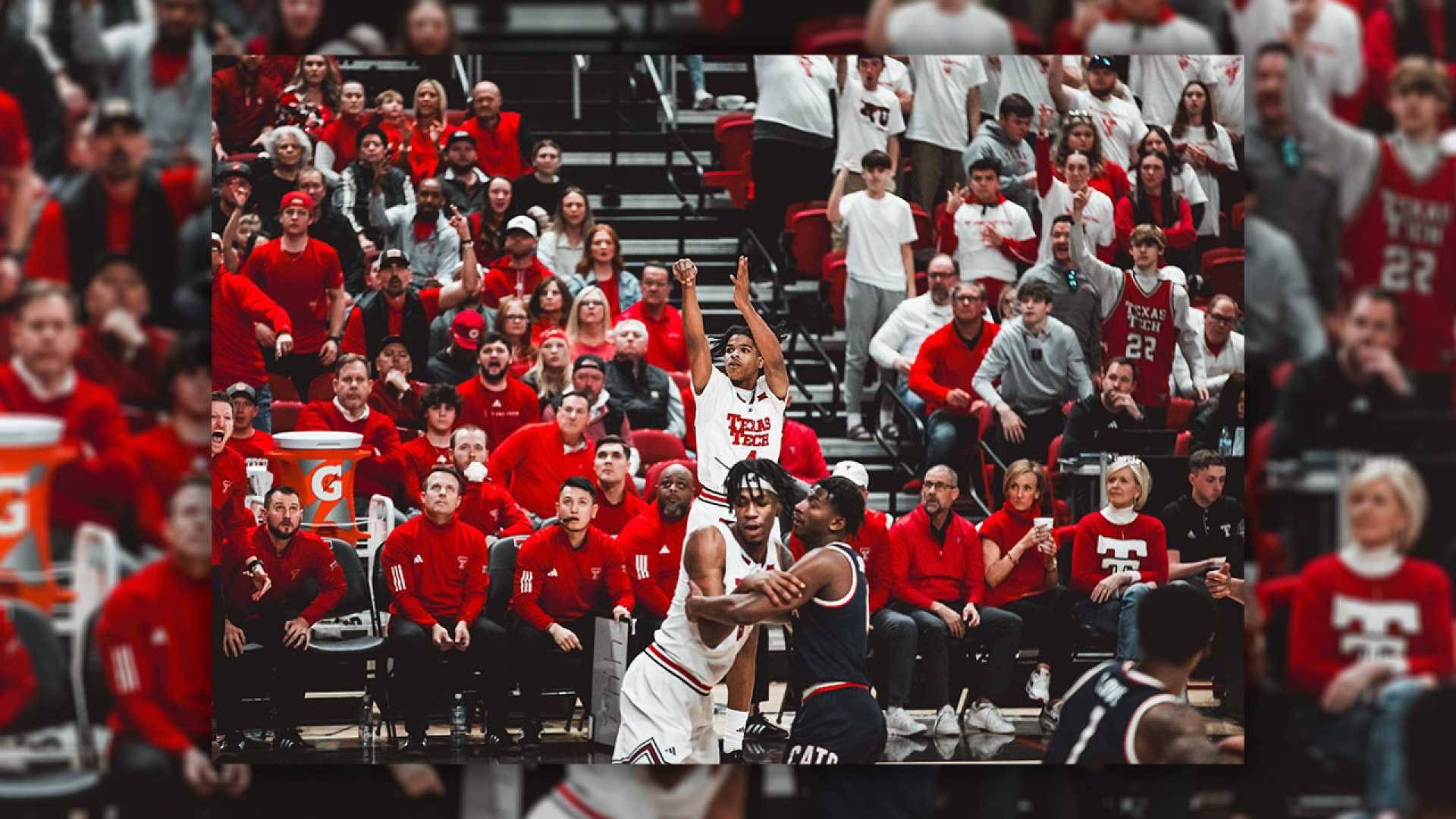 Texas Tech Basketball Team Celebrating Victory