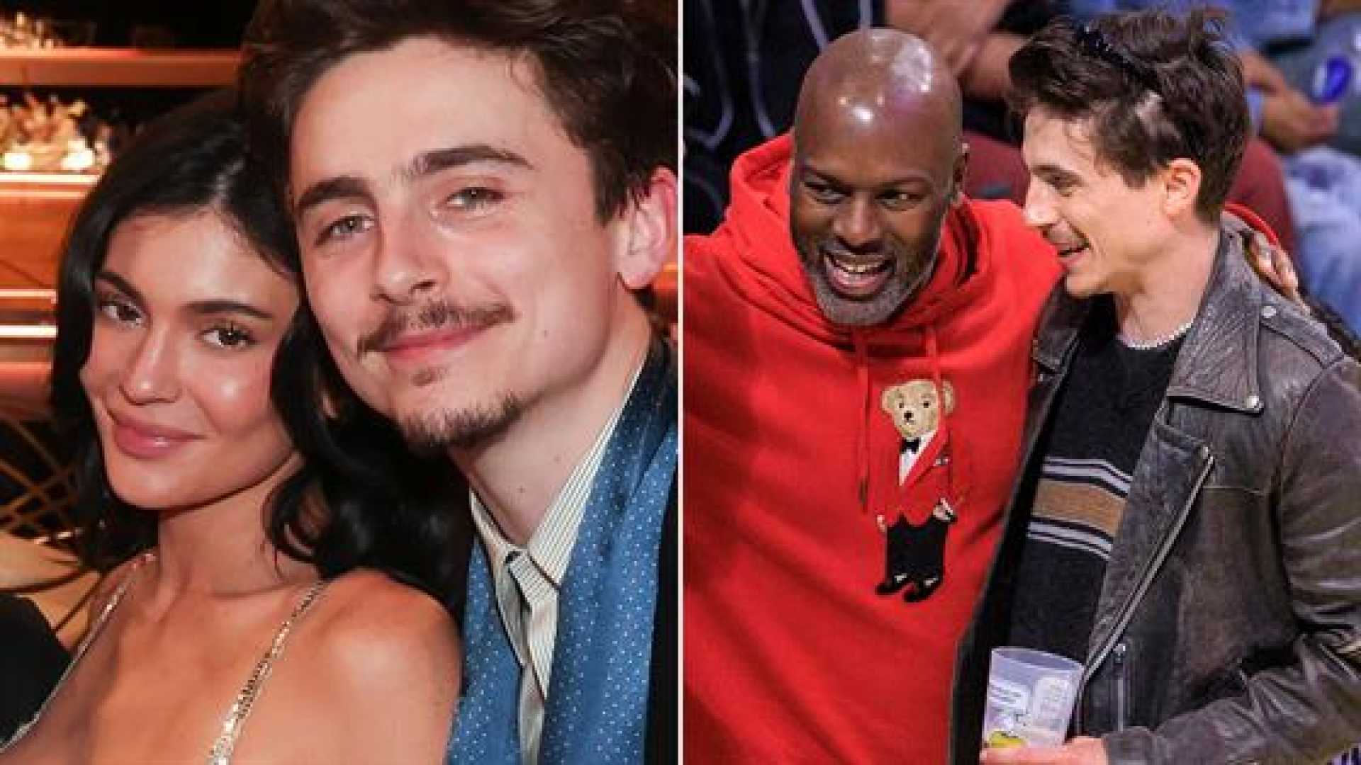 Timothée Chalamet Kylie Jenner Family La Lakers Game