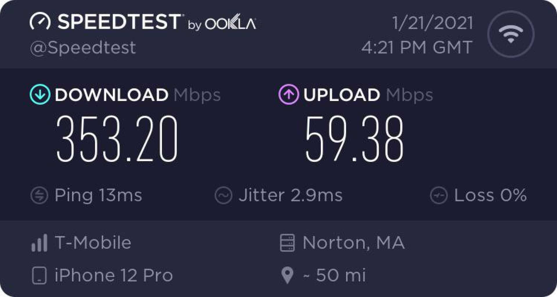 T Mobile 5g Speed Test Results