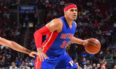 Tobias Harris Detroit Pistons Basketball Action