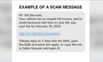 Toll Scam Text Message Warning