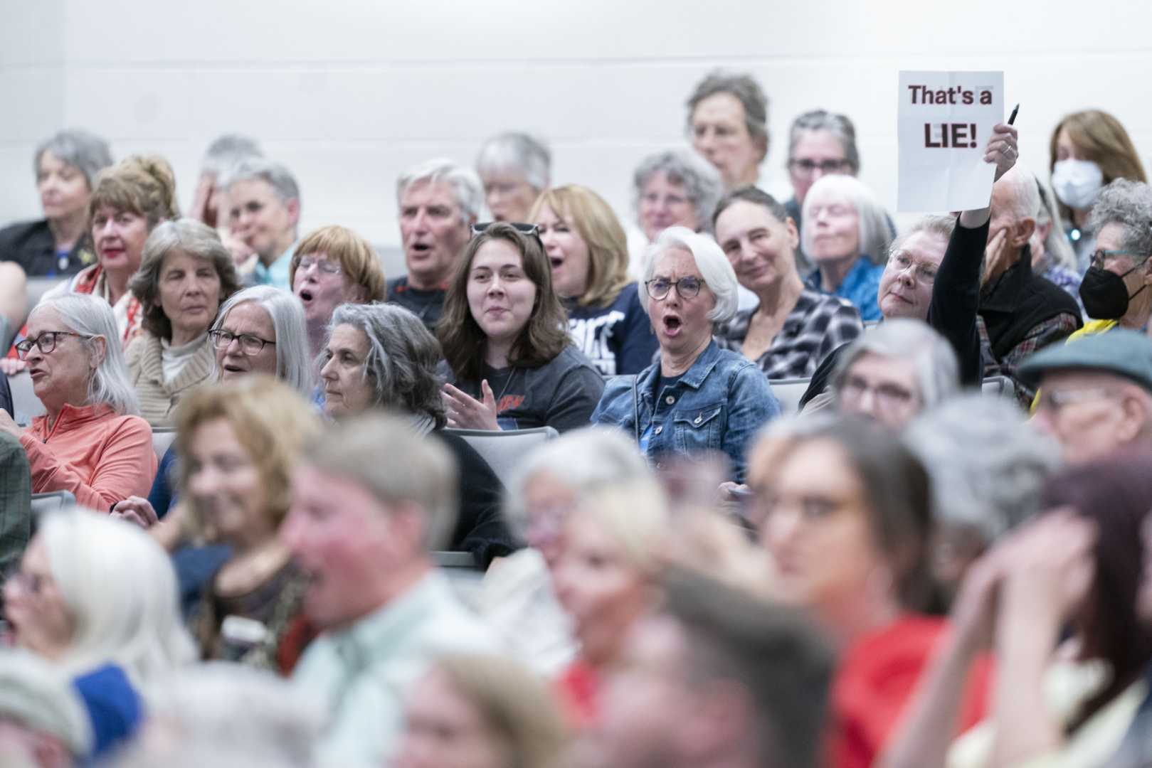 Town Hall Meeting Crowd Protest